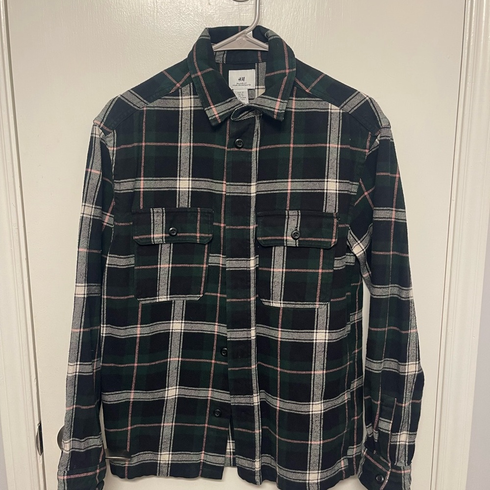 H&M Black and White Checkered Shirt